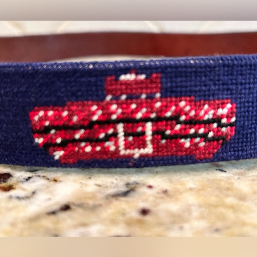 Smathers & Branson Oklahoma Needlepoint Belt - Picture 7 of 11